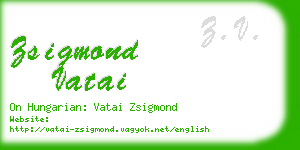 zsigmond vatai business card